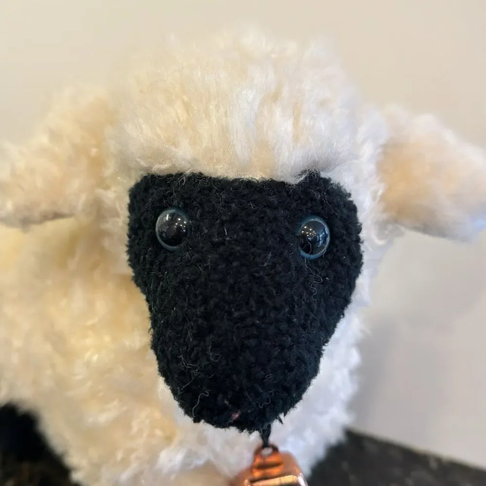 Vintage 1992 GUND Woolie Lamb w/ Ringing Bell Plush Sheep Toy Stuffed Animal 12” - Picture 3 of 11
